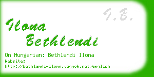 ilona bethlendi business card